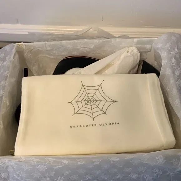 Charlotte Olympiasilk satin party heels size 6,5